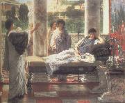Alma-Tadema, Sir Lawrence Catullus Reading his  Poems at Lesbia's House (mk23) oil on canvas